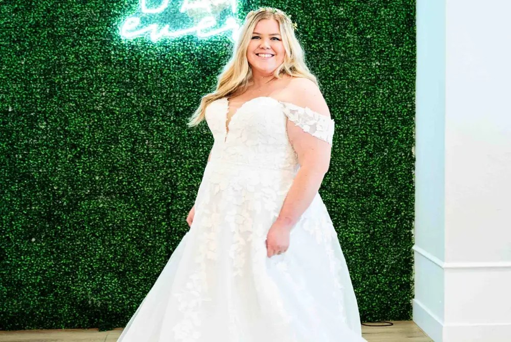 Plus Size bride in a wedding dress